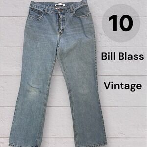 Bill Blass Signature Vintage Mom Jeans Light Wash High Rise Denim Womens 8